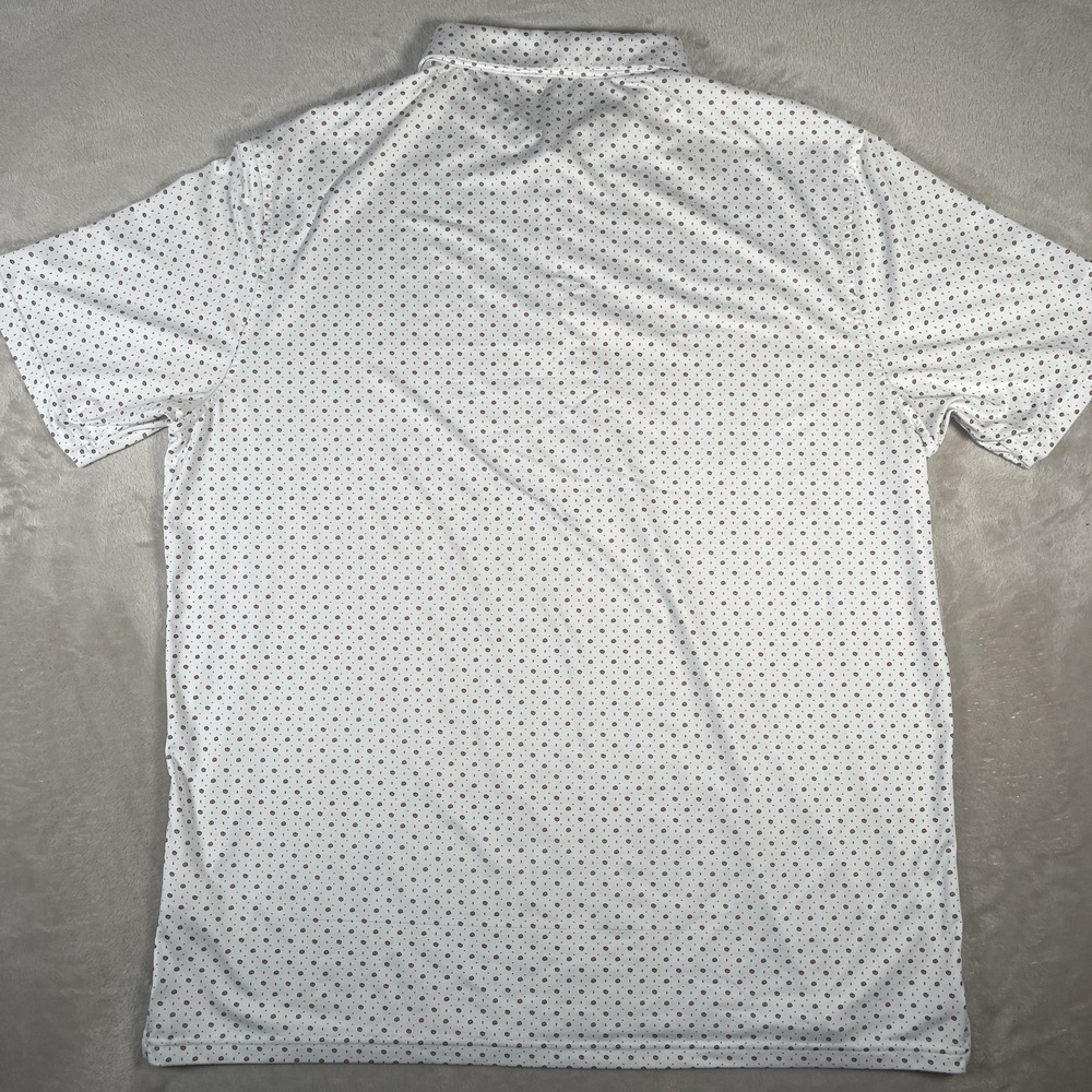 Maelreg Performance Polo Shirt Men's 2XL White Spotted‎ Lightweight Golf UPF - Picture 7 of 9
